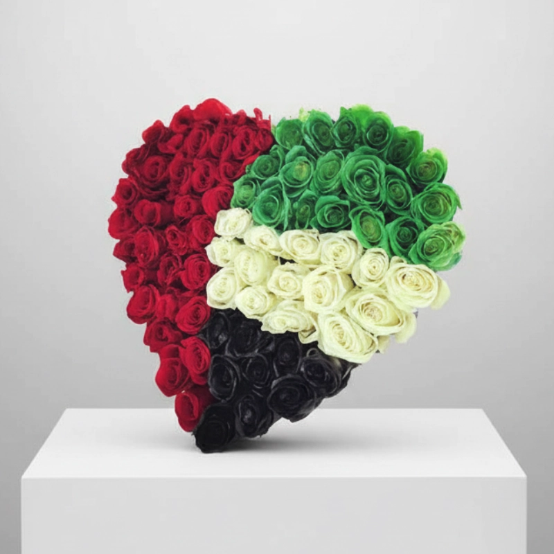 Patriot National Day Flower Heart